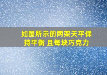 如图所示的两架天平保持平衡 且每块巧克力